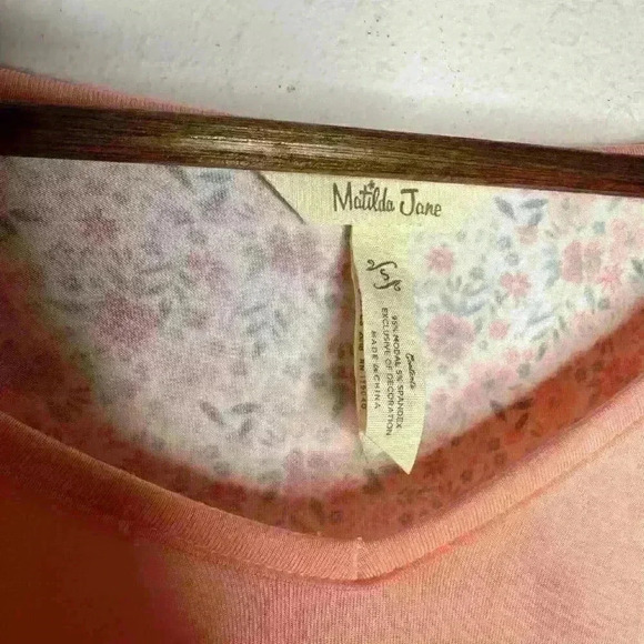 Matilda Jane Sing it out long sleeve swing top peach floral Sz S - Picture 4 of 7